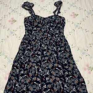 Lily Rose Navy Floral Midi Dress